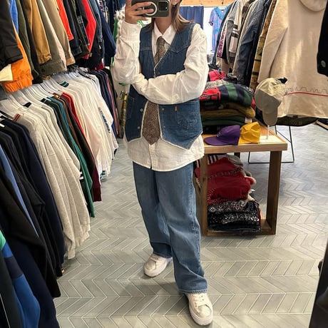 70s USA製 Levi's デニム内ボアベスト