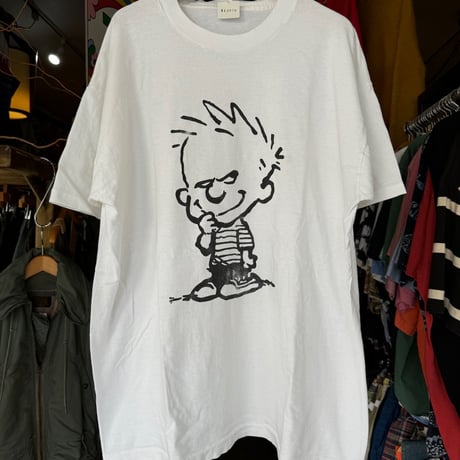 90's Calvin and HobbesキャラTシャツ