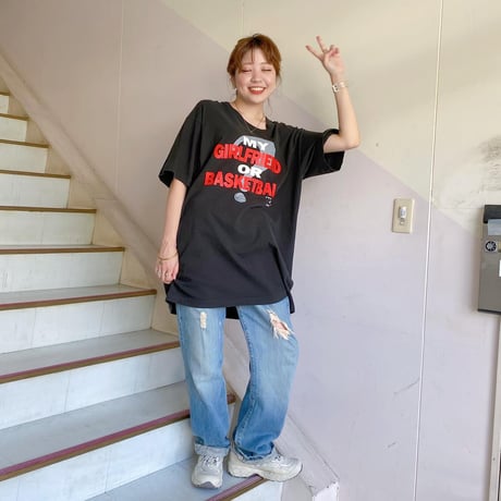USA製 girl friend or basketball Tシャツ