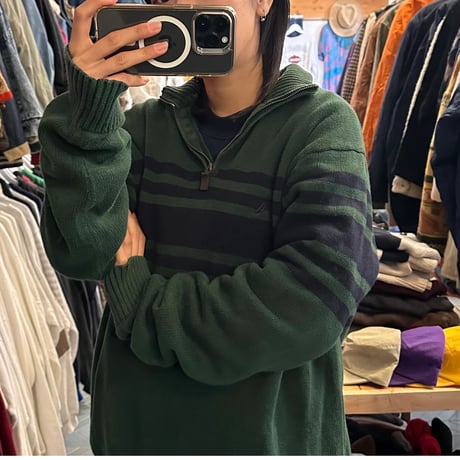 NAUTICA ハーフジップニット