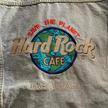 Hard Rock ロゴ刺繍デザインデニムジャケット