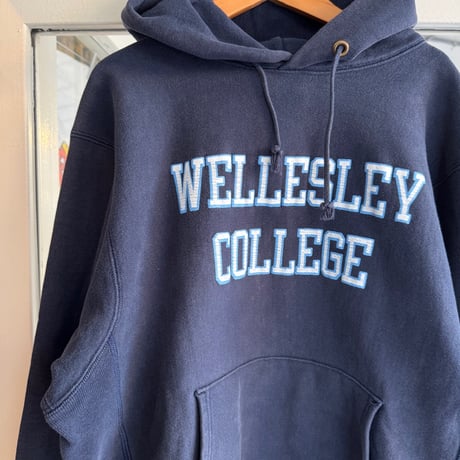 90's USA製 Champion Reverse Weave “WELLESLEY COLLEGE” Hoodie L