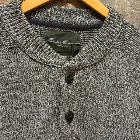 Eddie bauerヘンリーネックコットンニット