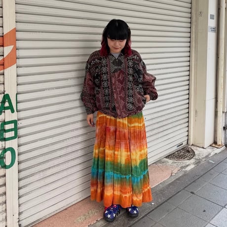 総柄リバーシブルブルゾン