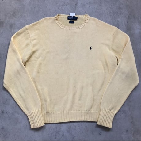 POLO コットンニットセーター  L
