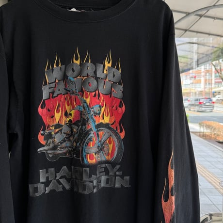 HARLEY DAVIDSON 袖プリントロンT