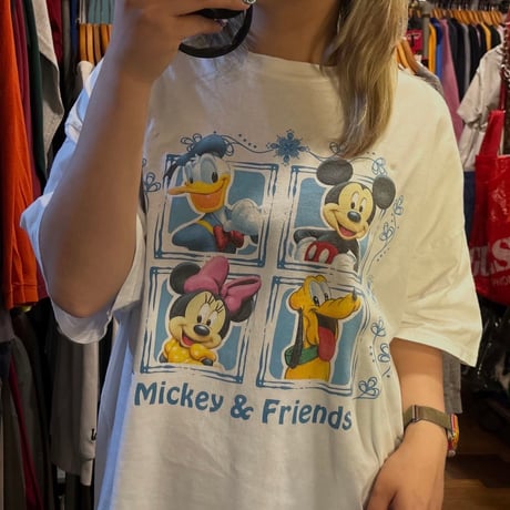 USA製 Mickey & Friends キャラクタープリントTシャツ