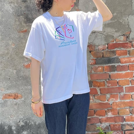 USA製 カジノトランプ刺繍Tシャツ