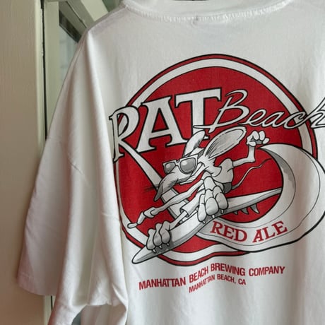 90's RAT BEACH RED ALE ビールメーカーTシャツ