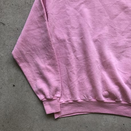 80's USA製 無地スウェット L  ピンク