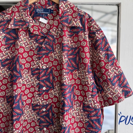 90's POLO by Ralph Lauren 総柄シャツ M