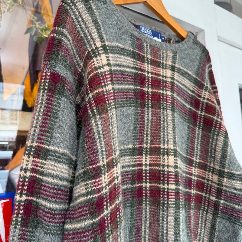 Polo by Ralph Lauren チェック柄ニット L 激レア Polo by Ralph Lauren チェック柄ニット L 激レア Polo by Ralph