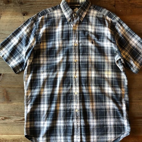 Ralph Lauren 半袖チェックシャツ 〝BLAKE〟M