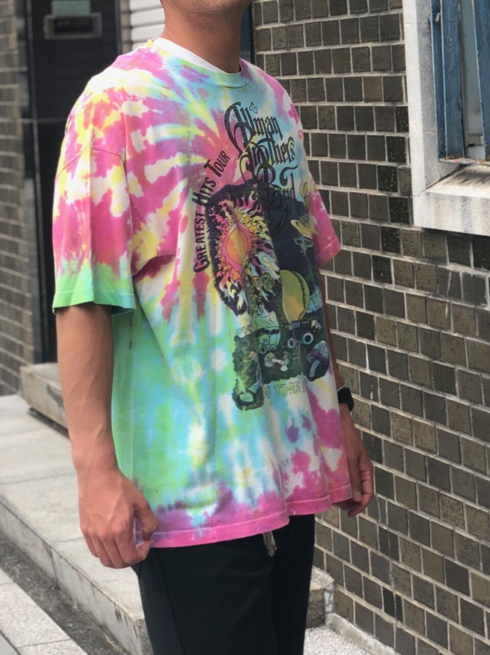 オールマンブラザーズバンド タイダイタペストリー/ビンテージ 90's The Allman Brothers Band タイダイTシャツ XL | CUS