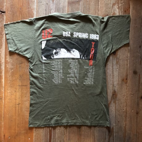 80年代　U2 バンドT US TOUR 1983