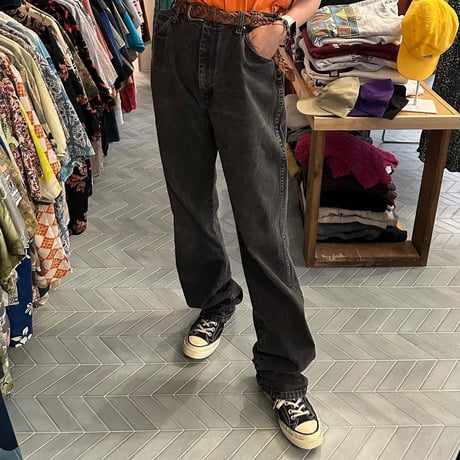 メキシコ製WranglerブラックデニムW32×L38