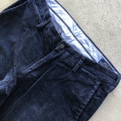 POLO RALPHLAUREN 太畝コーデュロイパンツW30×L30  ネイビー