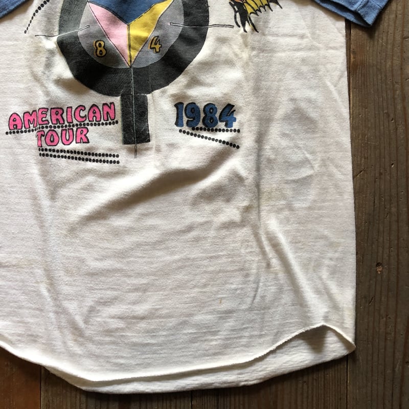 80s vintage YES 1984s パキ綿 バンドTシャツ ラグラン 1984 YES パキスタンコットンラグランTシャツ | CUSTOM FEVER