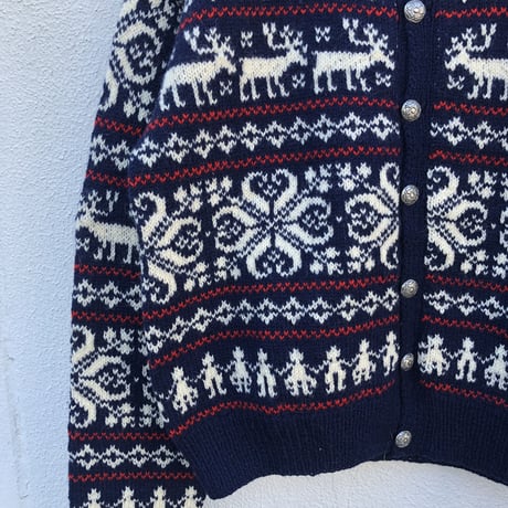 ノルディックセーターカーディガン  紺