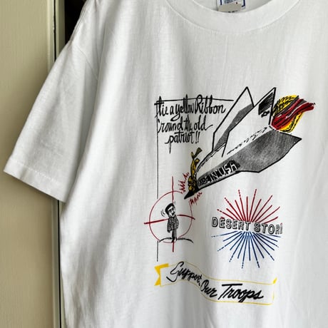 〜90's USA製 Desert Storm Support Our Troops Tシャツ