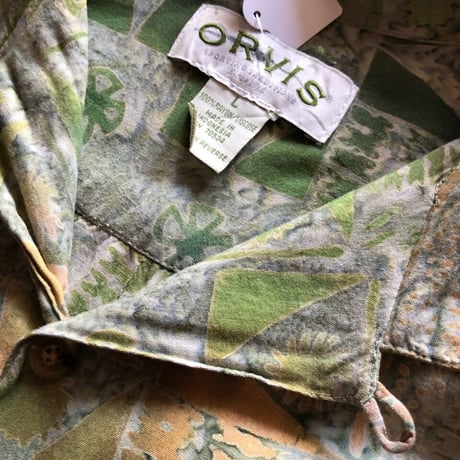 〜00's ORVISレーヨン総柄シャツ L