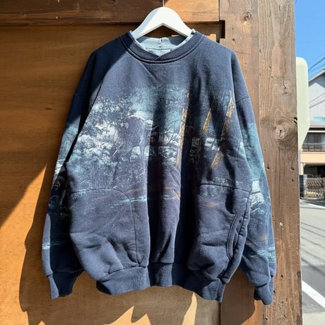 90s USA製 くまプリントスウェット