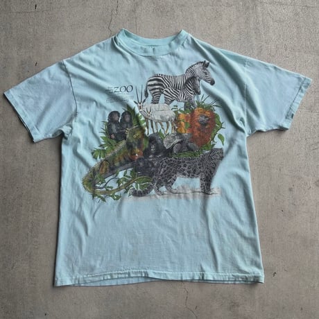 USA製 Hanes 両面アニマルプリントTシャツ