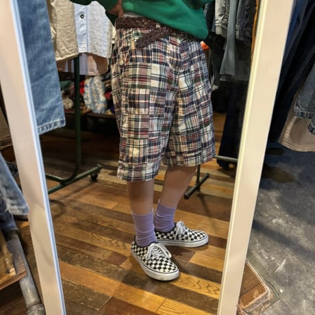 OLD NAVY チェック柄パッチワークハーフパンツ