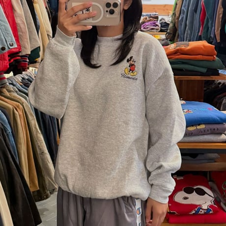 90s ミッキー刺繍スウェット