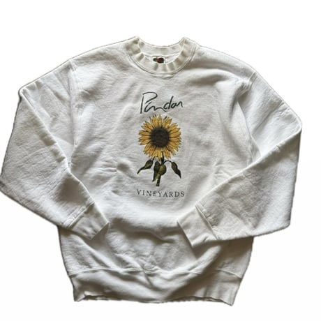 90's USA製 ひまわりプリントスウェット M
