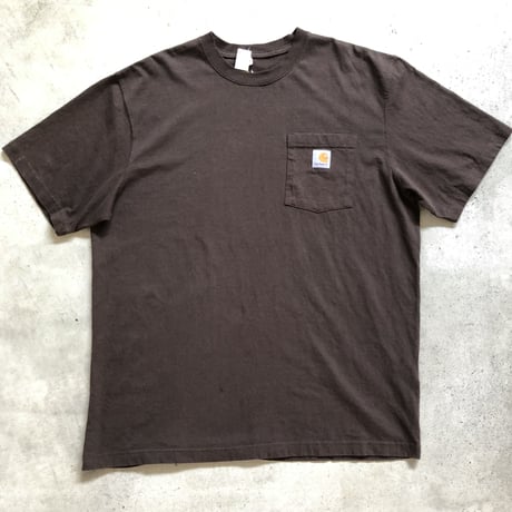 Carhartt ワンポイントポケT  ブラウンL