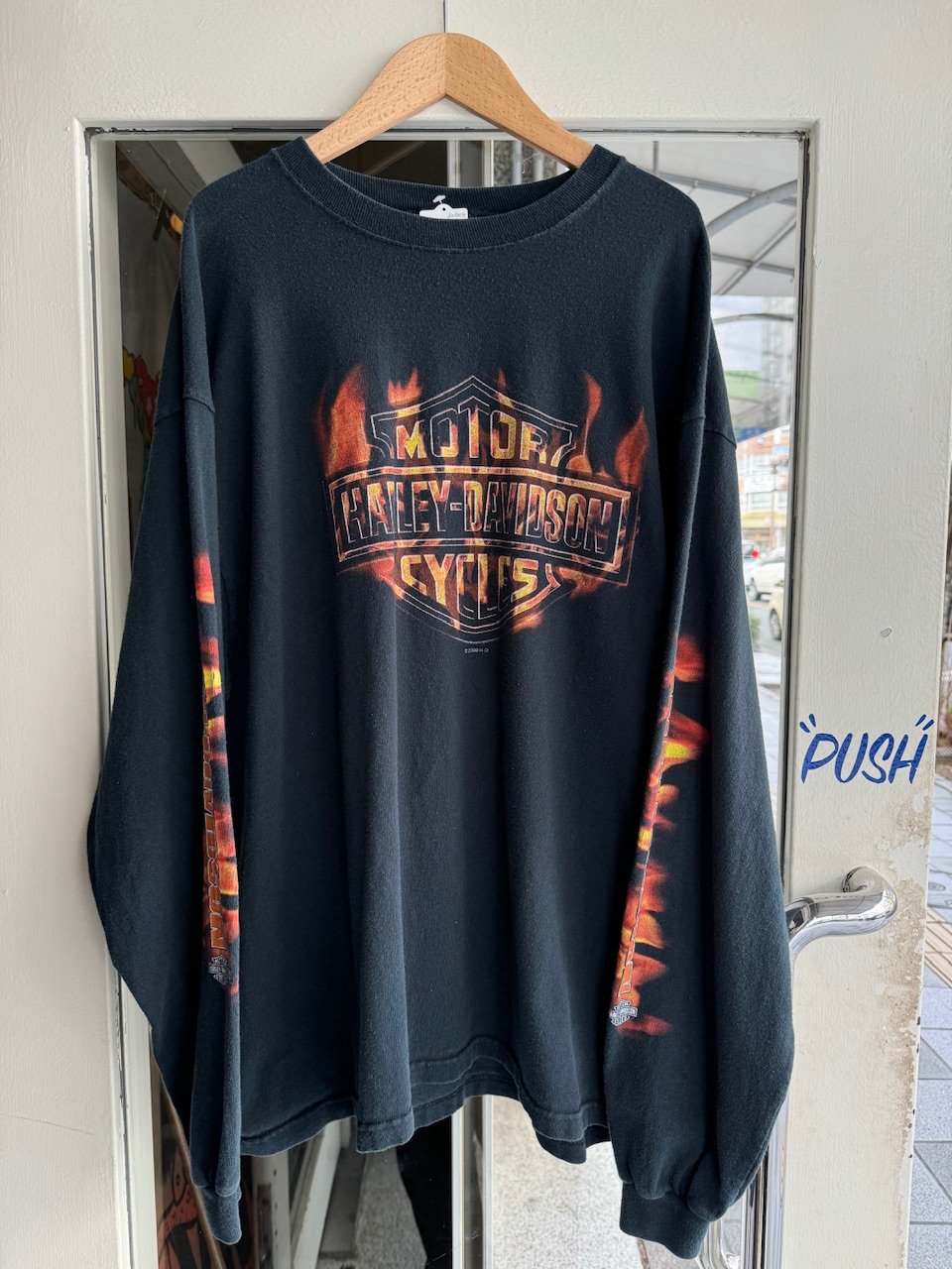 HarleyDavidson ハーレー ロンT ファイヤー 袖プリ XL original