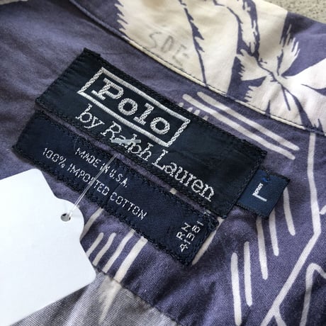 USA製 POLO by Ralph Lauren 総柄シャツ L