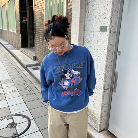 TULTEX ミッキーラメプリントスウェット