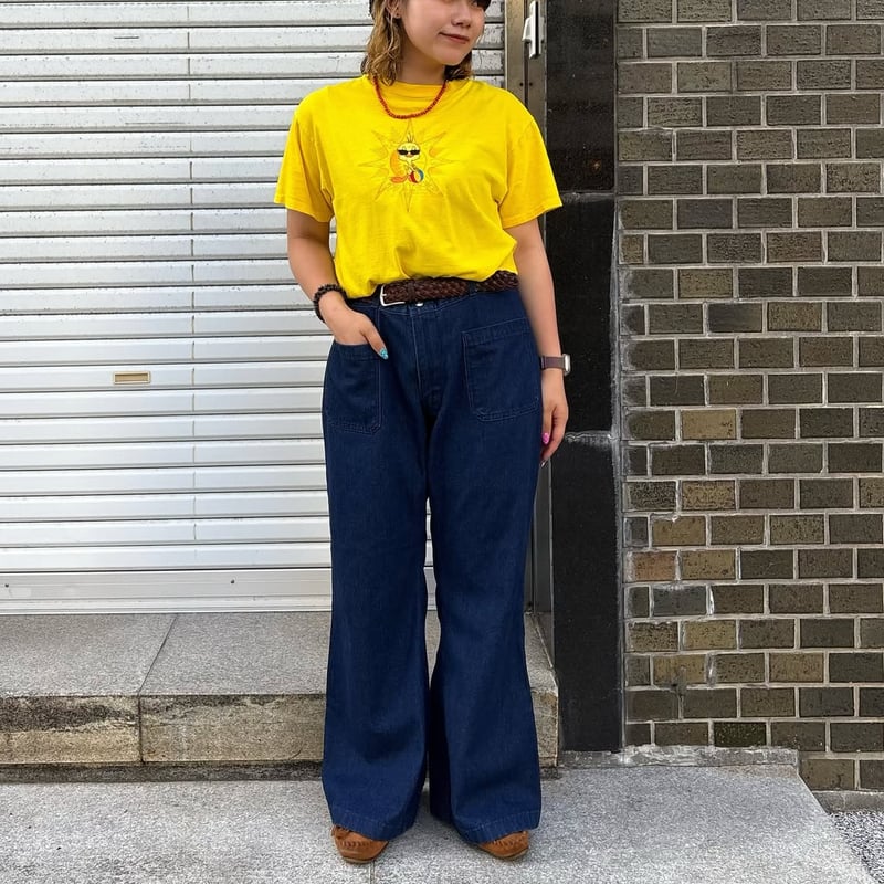 ✨US NAVY✨アメリカ軍★セーラーデニムパンツ★フレア★真紺★W78★極美品 90's U.S.NAVY Sailor's Denim Pants 90年代 アメリカ海軍
