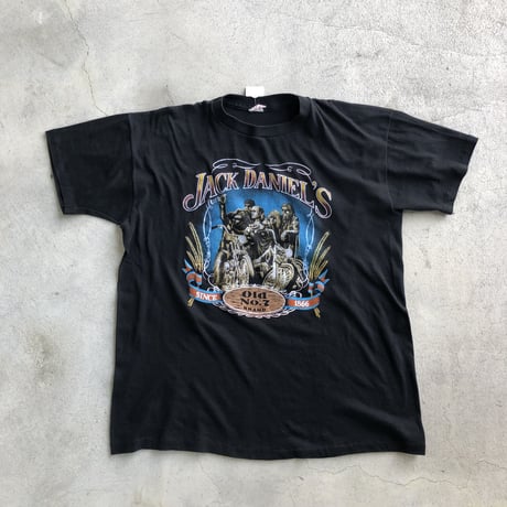 80's〜 JACK DANIEL プリントTシャツ  XL