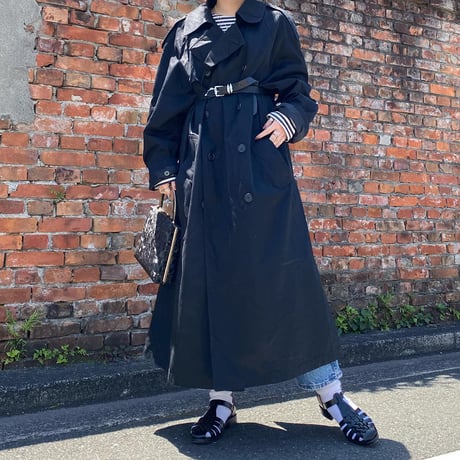 LONDON FOGブラックトレンチコート