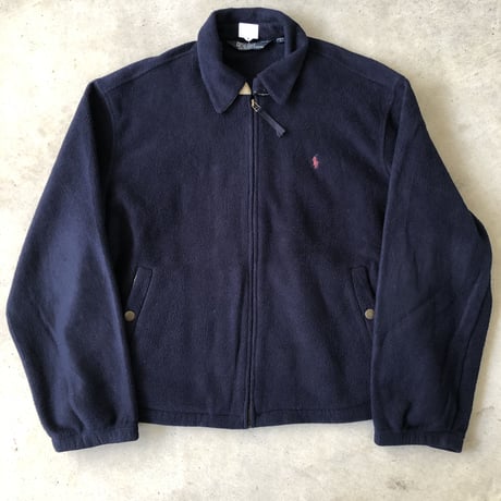 POLO フルジップフリースジャケットネイビー
