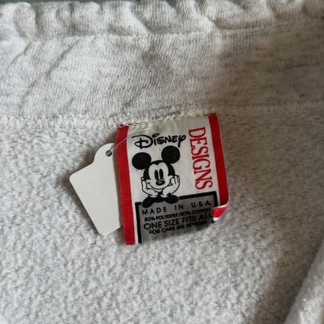 90s USA製 ハーフジップミッキースウェット