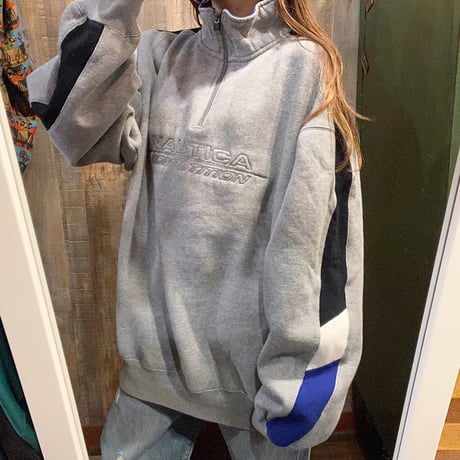 NAUTICAハーフジップスウェット