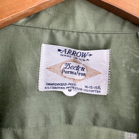 〜70's ARROWオープンカラーシャツ