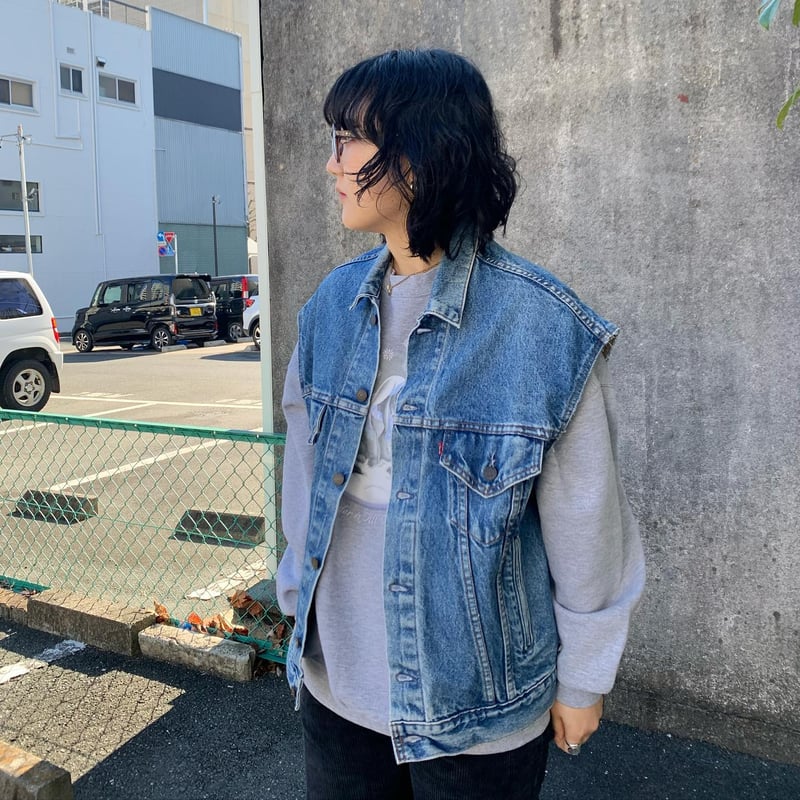 inkインクデニムリメイクベストリーバイス Levi'sデニムリメイクベスト | CUSTOM FEVER