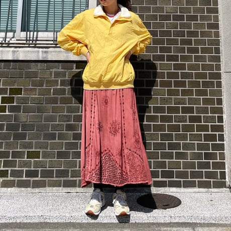 ハーフジップナイロンプルオーバー