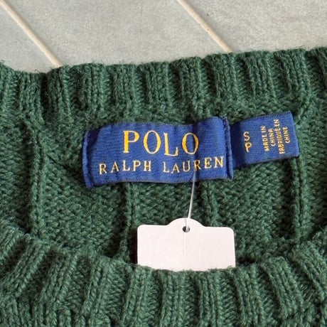 POLO ケーブルコットンニット