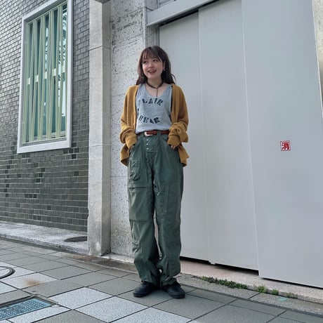 vintageアクリルカーディガン🟠