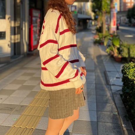 NAUTICA ボーダーコットンニット