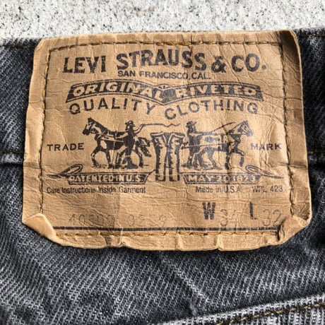 USA製 Levi's509 W34×L32 先染めブラック