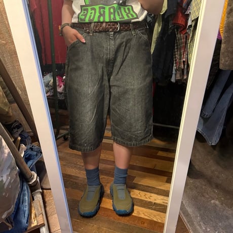 POLO JEANS COMPANY ブラックデニムペインターショーツ