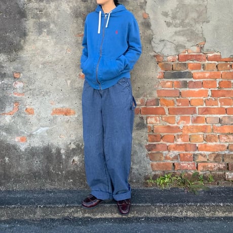 POLOフルジップワンポイントパーカー