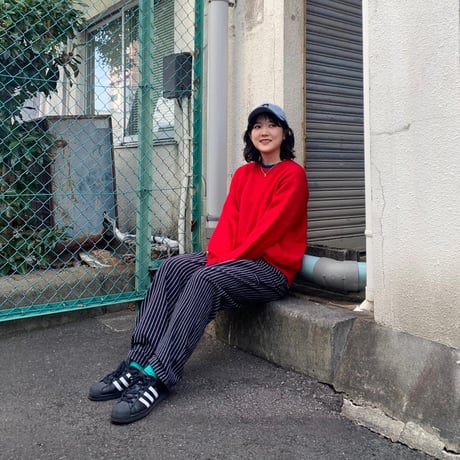 POLOワンポイントコットンニット